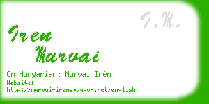 iren murvai business card